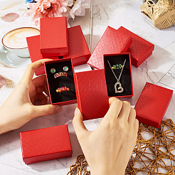 Прямоугольная картонная бумажная шкатулка для драгоценностей&nbsp;LS-CON-TAC0015-01D