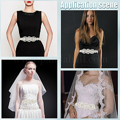 Цветочные полностью хрустальные стразы свадебные пояса ручной работы для свадебных платьев&nbsp;AJEW-WH20006-233B-02