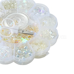 Эластичный браслет из акрилового цветка своими руками с подвесками в виде листьев&nbsp;DIY-YW0008-88