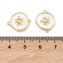 Подвески-коннекторы из латуни с эмалью в морском стиле&nbsp;KK-C251-05G-01B