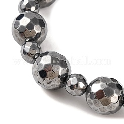 Эластичные браслеты из граненых терагерцовых камней и бисера для женщин и мужчин&nbsp;BJEW-H590-02