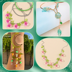 80 шт. 8 вида чешских стеклянных бусин&nbsp;GLAA-AR0001-69