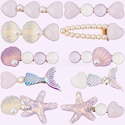 2 сумка 2 стиля заколки для волос из смолы и сплава в виде аллигатора&nbsp;AJEW-CY0001-39C