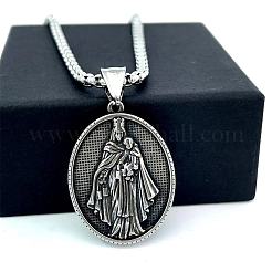 Подвески-ожерелья из нержавеющей стали 304 с греческой мифологией и религией Девы Марии&nbsp;TN5066