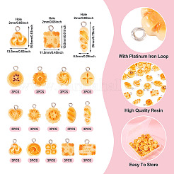 42 шт. подвески из смолы с имитацией хлеба в 14 стилях&nbsp;FIND-TA0008-49