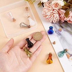 10 шт. 10-х цветные стеклянные пробковые бутылки&nbsp;AJEW-AR0001-85