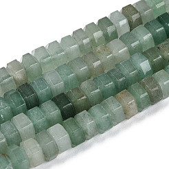 Естественный зеленый авантюрин бисер нитей&nbsp;G-N357-14A-09