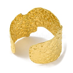 Ионное покрытие (IP) скрученные широкие браслеты-манжеты из нержавеющей стали 304 для женщин BJEW-B104-20G