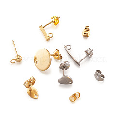 Фурнитура для сережек-гвоздиков из нержавеющей стали 304&nbsp;STAS-TA0004-38