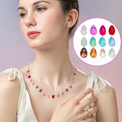 120шт. 12-х цветные прозрачные стеклянные и лампворк бусины наборы&nbsp;GGLA-GA0001-05