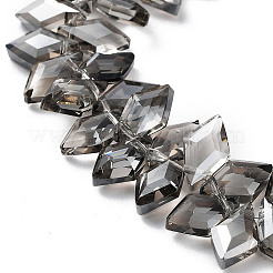 Гальванические нити стеклянных бусин в виде ромбов&nbsp;EGLA-A036-12A-PL03