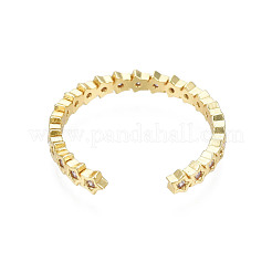 Открытое кольцо-манжета с кубическим цирконием и пентаграммой&nbsp;RJEW-N035-122