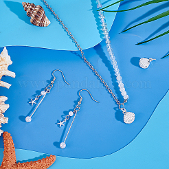 4 шт. 2 стиля в форме морской звезды/ракушки 925 подвески в виде морских животных из стерлингового серебра&nbsp;STER-PH0003-43