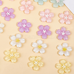 40 шт. кабошоны из непрозрачной смолы серии «Сакура»&nbsp;CRES-SP0001-17