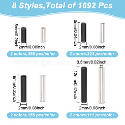 1692 шт. 8 вида стеклянных витых бусин&nbsp;SEED-GO0001-05B