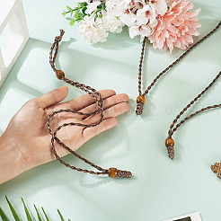 Изготовление ожерелий из вощеного полиэфирного шнура с регулируемой длиной&nbsp;NJEW-TAC0028