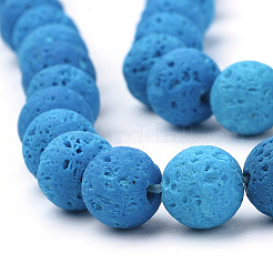 Синтетические бусины из лавы&nbsp;LS-G-S277-8mm-07