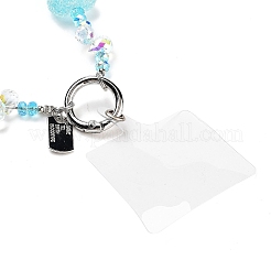 Ремешки для мобильных устройств из стеклянных и железных бусин&nbsp;AJEW-H153-03B-04