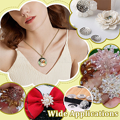 Наборы для самостоятельного изготовления ожерелий из железных шариков и брошей-колец из сплава&nbsp;DIY-GA0008-14