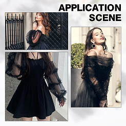 Съемные длинные сетчатые рукава из полиэстера&nbsp;AJEW-WH0270-354B