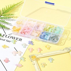 130 шт. 10-цветные градиентные прозрачные акриловые бусины&nbsp;OACR-FS0002-05