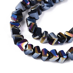 Гальванические непрозрачные стеклянные бусины&nbsp;GLAA-N022-4mm-01