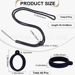 Набор для самостоятельного изготовления шнурка для ожерелья с защитой от потери&nbsp;DIY-GF0008-80