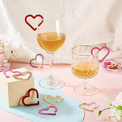 24 шт. 6-х цветные акриловые подвески для бокалов для вина&nbsp;AJEW-TA0002-84