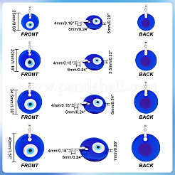 8 шт. 4 подвески ручной работы в стиле лэмпворк от сглаза&nbsp;LAMP-PH0001-10