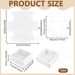 Складные квадратные подарочные коробки для хранения бумаги&nbsp;LS-CON-WH0110-42C-02