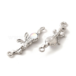 Подвески-бабочки из сплава и светло-голубого стекла&nbsp;FIND-H015-07P-02