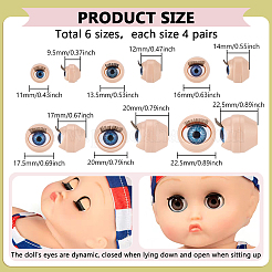 24 пара 6 стиля 3d abs кукла ремесло мультфильм подвижный глаз&nbsp;FIND-PH0028-13B