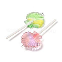 Большие подвески из прозрачной смолы&nbsp;RESI-B035-04