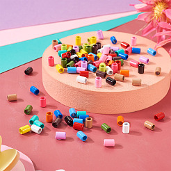 120 шт. двухцветные бусины из сплава с покрытием из распыляемого покрытия для изготовления ювелирных изделий&nbsp;FIND-TA0002-74