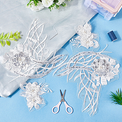 Цветочное кружево вышивка шитье аппликации из волокон&nbsp;DIY-WH20011-90D