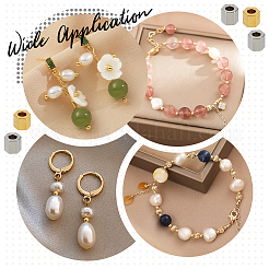 60 шт. 2-х цветные разделительные бусины из нержавеющей стали 304&nbsp;STAS-DC0015-06