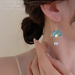 Висячие серьги из эмалевого сплава&nbsp;FS-WGD347D-01