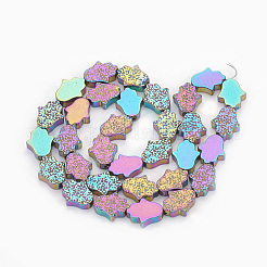 Гальванизировать немагнитных синтетический гематит бисер пряди&nbsp;G-N0321-09D