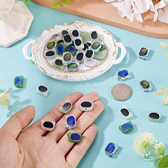 40шт 5 цвета двухцветные стеклянные бусины&nbsp;GLAA-TA0003-36