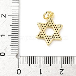 Латунные микропаве прозрачные подвески с фианитом&nbsp;KK-B141-27G