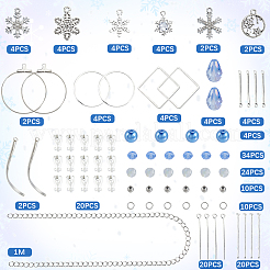 Наборы для самостоятельного изготовления сережек-снежинок&nbsp;DIY-SC0032-83