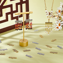 100 шт. 2-х цветные звенья из сплава в тибетском стиле&nbsp;TIBE-PH0002-17