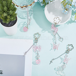 4 шт. подвесные украшения из акрила и смолы с имитацией жемчуга&nbsp;HJEW-DR00241