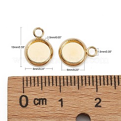 Оправы для подвесок из нержавеющей стали 304 в виде кабошонов&nbsp;LS-X-STAS-Z030-01E-G