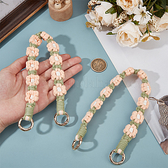 2 шт. хлопковый ремешок для запястья с цветочным узором&nbsp;HJEW-BBC0001-10D