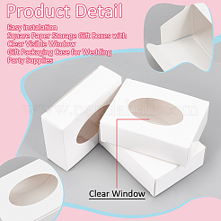 Прямоугольные складные коробки для хранения бумаги&nbsp;CON-WH0106-01B-01