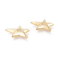 Латунные микропаве прозрачные подвески с фианитом&nbsp;KK-F820-18G