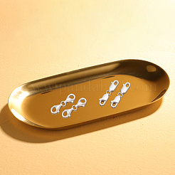 4 шт. набор из 2 двойных застежек-карабинов из стерлингового серебра с тремя застежками&nbsp;STER-OC0001-01