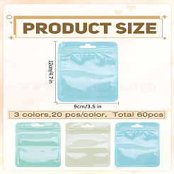 60 шт. 3-цветная пластиковая упаковка пакеты с застежкой-молнией инь-ян&nbsp;OPP-LP0001-13