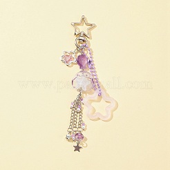 Брелки с подвесками из акрила и стекла&nbsp;KEYC-FZ00005